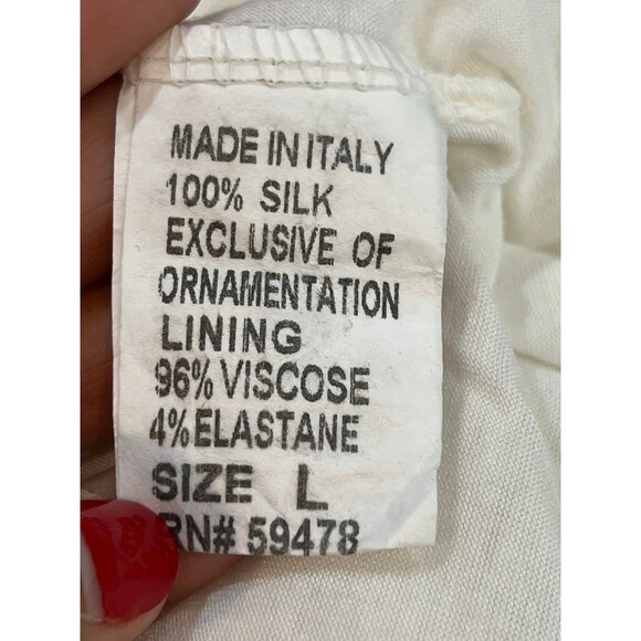 Via Signoria made in Italy Silk Blouse size large - Picture 8 of 10